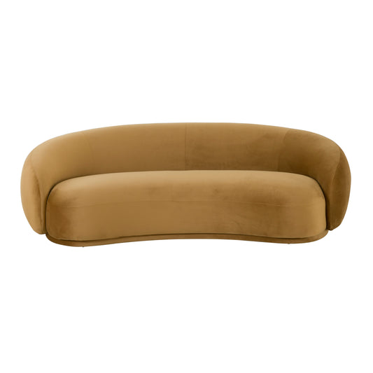 Kendall Cognac Velvet Sofa