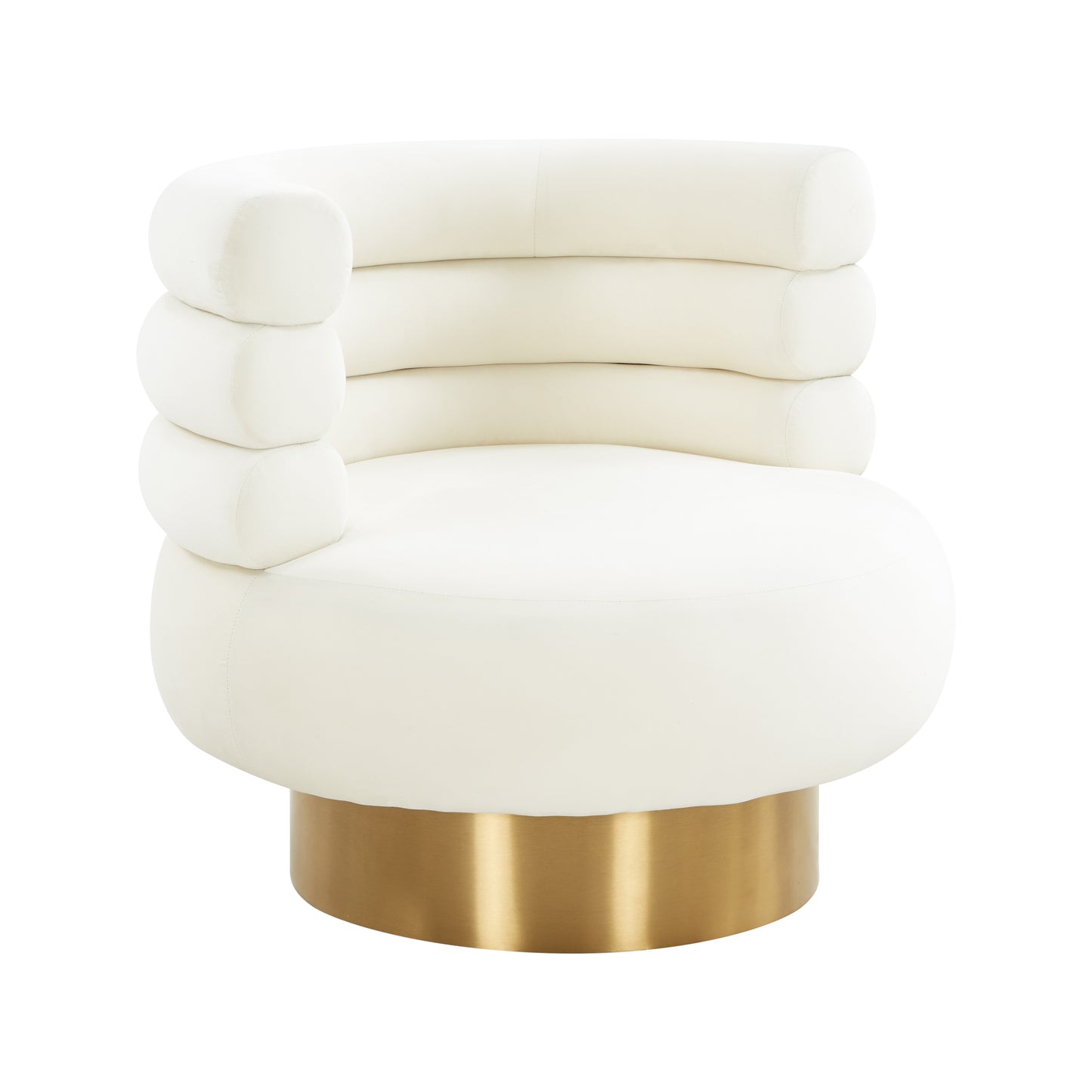 Naomi Cream Velvet Swivel Chair